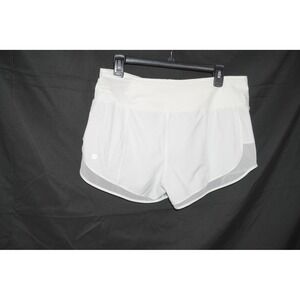 Lululemon High-Rise Double Shorts White Mesh Athletic Running Women 10